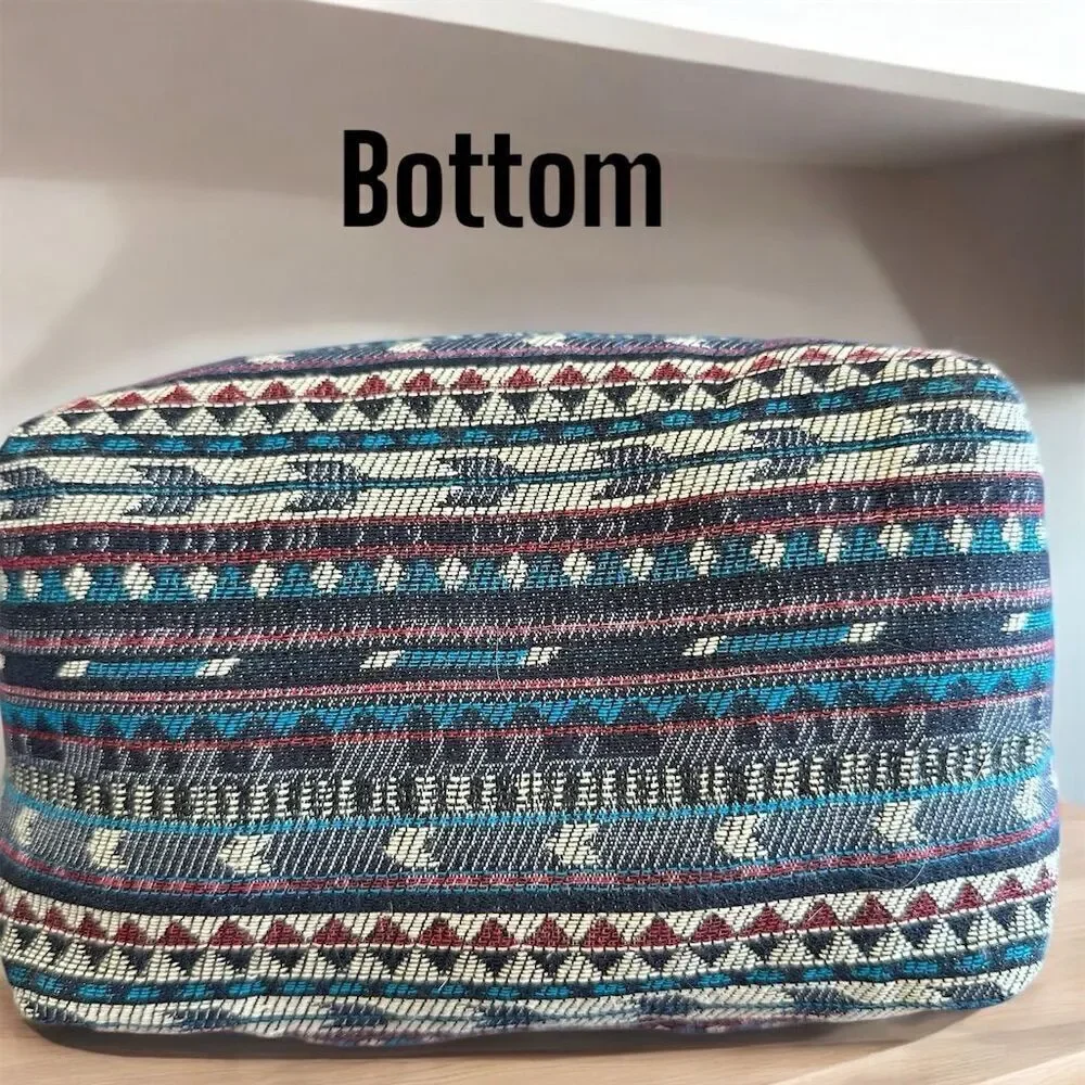 Forever 21 Women's Bohemian Print Cotton Cosmetics Travel Clutch Bag Multicolor